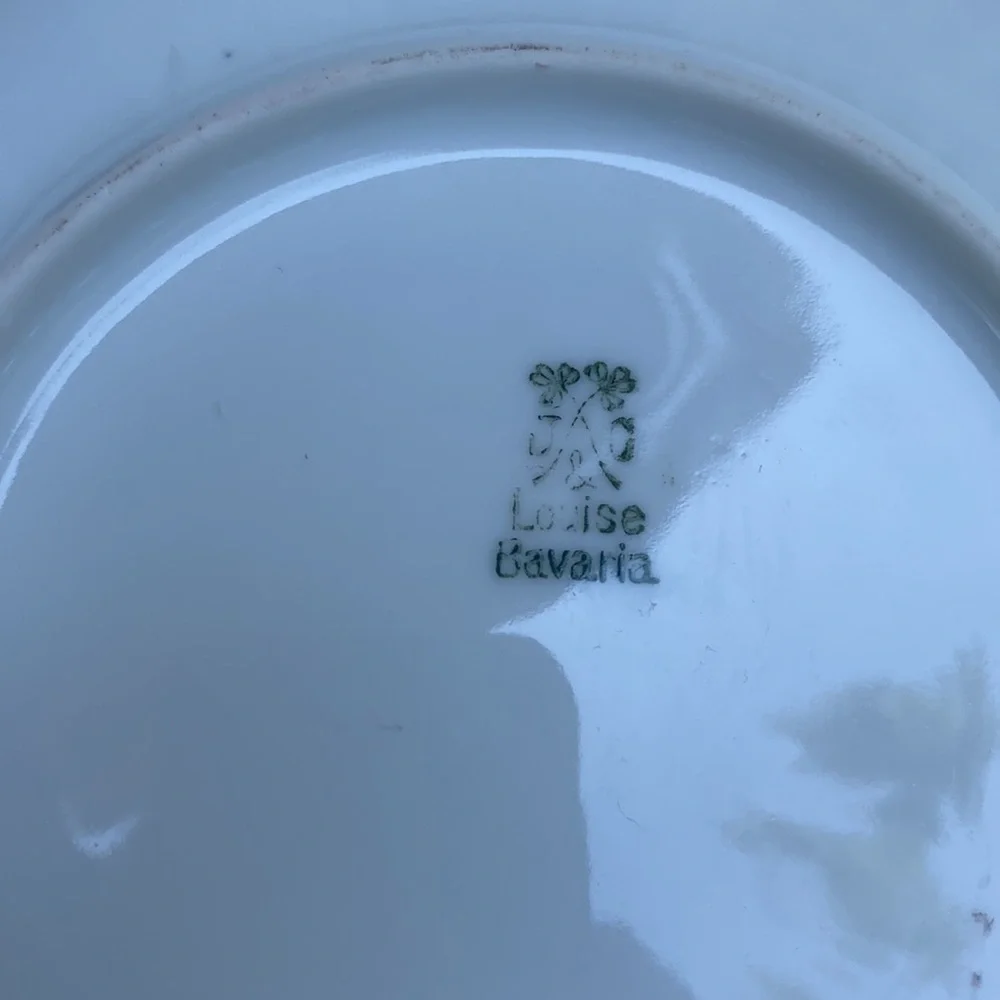 Antique Louise Bavaria Beautifully Painted Lot of 2 Bread Plates Stamp on back